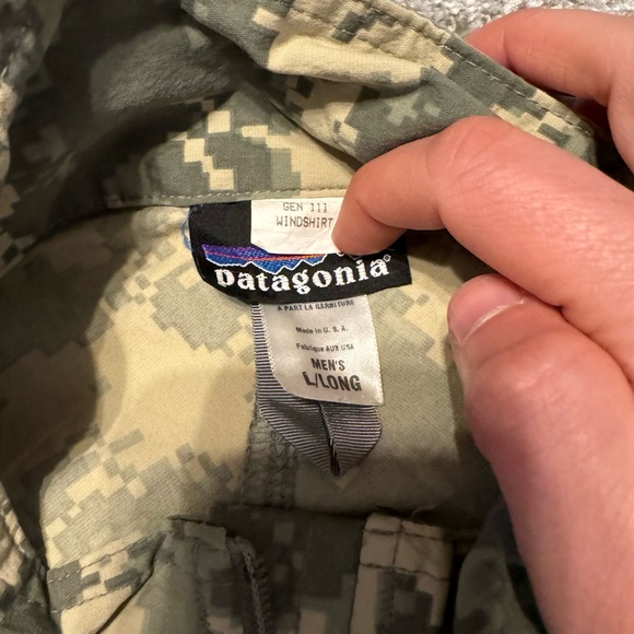 RARE Patagonia Gen 3 III Windshirt Jacket ARMY ACU Mens Sz Large Long DIGI Camo - Picture 2 of 7